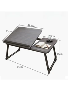 1pc Foldable Adjustable Laptop Desk, Portable Lap Desk For Bed, Student Dorm, Slouchy Study Writing Table