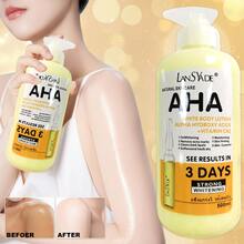 1 Bottle 500ml Alpha Hydroxy Acid Vitamin C&E Body Lotion, Body Care, Beautify Skin, Brighten Complexion, Body Oil, Moisturizing And Nourishing, Skincare, Fade Blemishes, Body Cream, Soft And Smooth Skin, Repair Dryness, Tighten Skin, Refine Pores, Facial Care, Suitable For All Skin Types - Multicolor - View 2