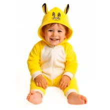 Disney Footless Romper With Embroidered Hat - Gold - View 7