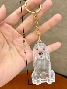 Transparent Pet Hair Storage Box Pendant Keychain - For Dog Owner Keys, Bags, Home Or Outdoor Organizer - Pet Memorial , Suitable For Dog Lovers Halloween Accessories Teachers Day Christmas Gift Ideas