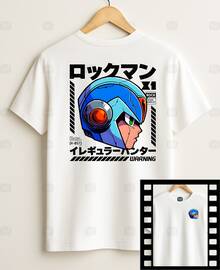 Mega X T-Shirt Retro Snes Game Japan 100% Cotton Unisex Women Men Plus Size Streatwear - 白色 - 查看 2