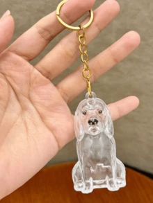 Transparent Pet Hair Storage Box Pendant Keychain - For Dog Owner Keys, Bags, Home Or Outdoor Organizer - Pet Memorial , Suitable For Dog Lovers Halloween Accessories Teachers Day Christmas Gift Ideas