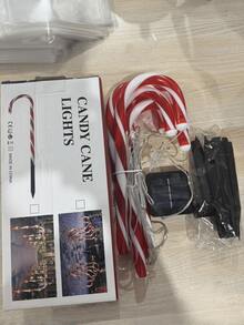 1 Christmas Candy Cane Light, Snowflake/Star Unique Candy Cane Light, Outdoor Camping Christmas Decorative Rattan Light, Lawn, Patio, Garden Christmas Tree Indoor And Outdoor Decor, Christmas Garden, (1 Set Of 5/10 Canes) Toys, Birthday Decorations! Wedding Decorations, Ambient Lights! - Suitable For Camping, Home Decoration, Outdoor Decoration