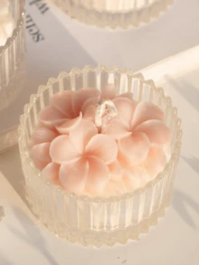 1pc Handmade Floral Scented Candle Gift, Flower Shaped Soy Wax Candle Decor, Creates Ambiance, Suitable For Valentine's Day, Couples, Women, Girls, Wedding, Halloween, Christmas, Graduation, Birthday, Mother's Day, Home Decor - Warm Light - View 19