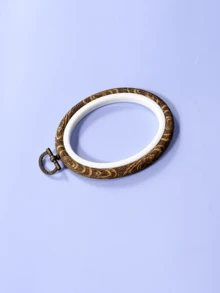 Cerceaux de broderie vintage ovales, convenant pour les projets de point de croix et de travaux d'aiguille, avec anneaux métalliques, brun café, kit d'outils d'artisanat de broderie DIY, applicable pour les arts de point de croix, tailles : 6*7,5 cm, 8*10 cm, 12*15 cm, 15*19 cm, 18*25 cm, 22*29 cm