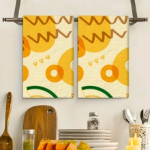 2/4 Pcs Set, Dish Towels, Patterned Printed Towels, Super Absorbent Microfiber Modern Cloths, Cooking And Baking Tea Towels, Dish Cloths, Cleaning Towels, Hand Towels, Super Soft And Highly Absorbent, Kitchen Decor, Gifts For Neighbors, Gifts For Mom, Birthday Gifts, Housewarming Gifts For Friends, Kitchen Essentials, Daily Necessities - Multicolor - View 11