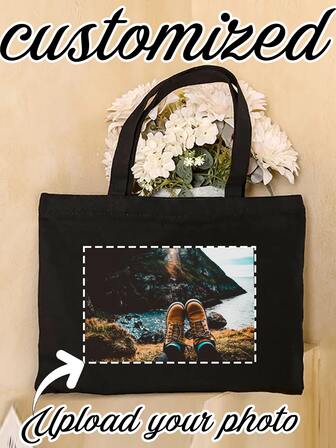 Halloween, Travel Essential, Holiday Essential, Handbag, Women's Bag, Tote Bag, Solid Color Women's Bag, Large Capacity, Gift, DIY, Birthday Gift, Travel, School, Halloween, Christmas, Customized Photo, Customized Name, Suitable For Travel, Travel Essential, Women's Tote Bag, Small Pocket, Gift For Girlfriend, Mom, Mother's Day, New Year Charm