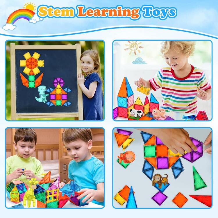Magnetic Building Blocks Toys, Versatile Construction Toys With Dinosaur Accessories, Durable ABS Material, Suitable As Birthday, Halloween, Christmas Gifts - Multicolor - View 5