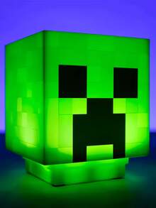 Minecraft 1 Commemorative Edition Collector's Series Minecraft Creeper/Pink Pig Night Light - Cute Style, USB Rechargeable, Creeper Calls Suitable For Bedroom Decoration And Relaxation, Perfect For Sleep/Christmas & Birthday Gifts, Suitable For Teens & Adults, Themed Party (Without USB Cable) Product Sent Without Power And Needs To Be Charged By Itself