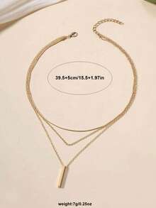 1pc Women Multilayered Necklace, Suitable For Daily Wear And Holiday Gifts