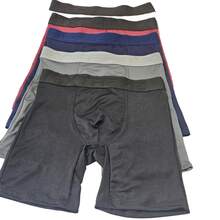 Kit Of 3 Long Cycling Briefs, Comfortable Polyester Cutout, Men's Boxer Shorts, Does Not Roll Up - Multicolor - View 1