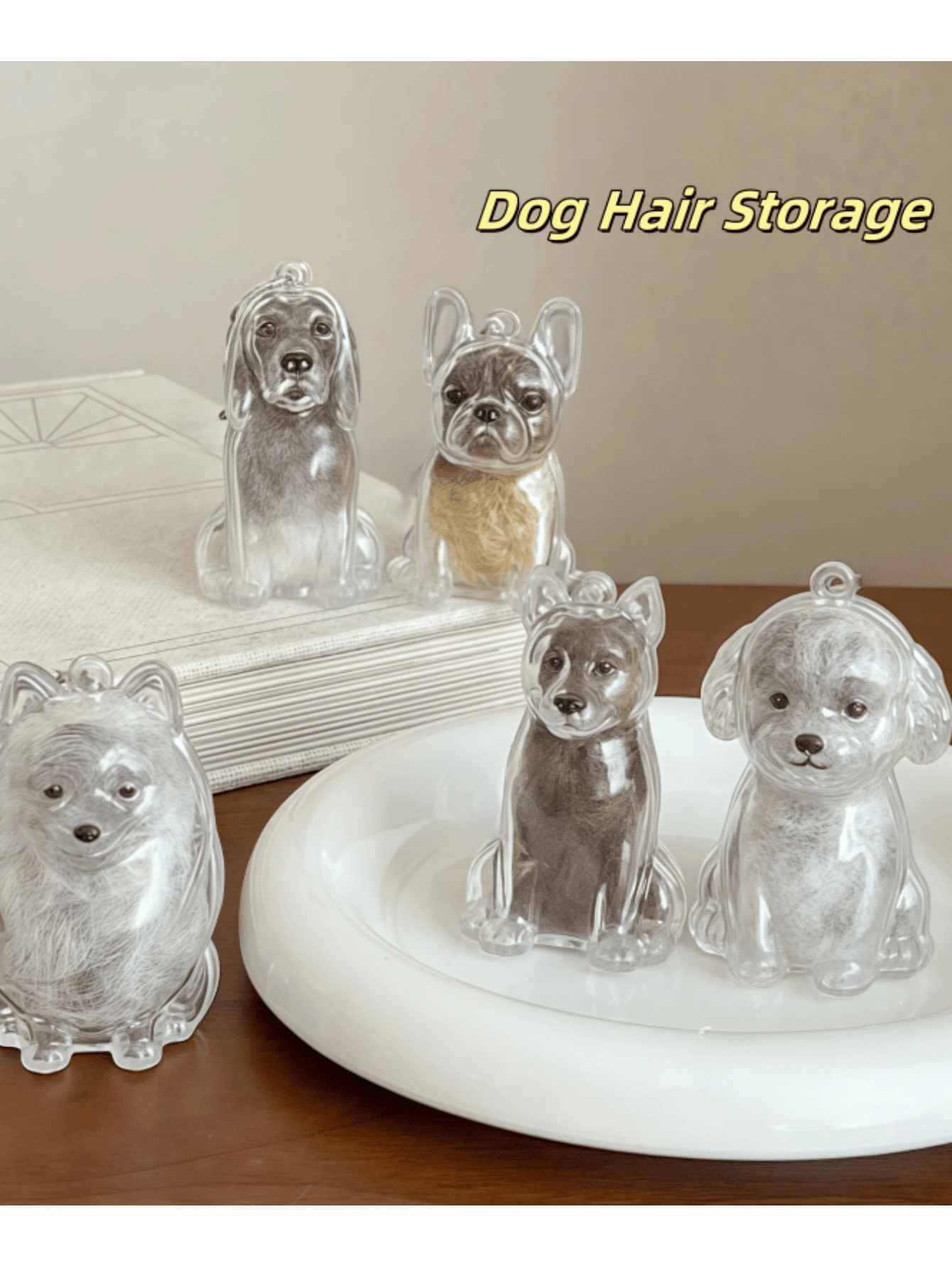 Transparent Pet Hair Storage Box Pendant Keychain - For Dog Owner Keys, Bags, Home Or Outdoor Organizer - Pet Memorial , Suitable For Dog Lovers Halloween Accessories Teachers Day Christmas Gift Ideas