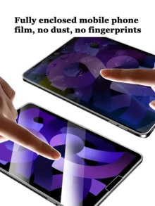 2 Pcs Tempered Glass Screen Protector Compatible With The Entire IPad Series, Scratch-Resistant, Anti-Drop, Waterproof, Fingerprint-Resistant, Super Smooth, Perfectly Compatible With The Screen, No Bubbles, Providing The Best E-Sports Experience And Ultra-High Definition Visual. Gift For Birthday, Family, Friends Pad Screen Protector, Pad Accessories Shockproof Full Cover - Clear - View 8