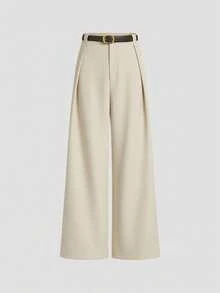 High Waisted Wide Leg Suit Pants For Women