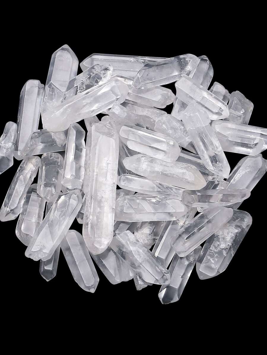 QYDCX 25/50/100g Pontas de Cristal de Quartzo Transparente a Granel, Pedras de Cristal de Cura, Forma Assimétrica, Pontas de Quartzo Bruto para Fabricação de Joias, Polimento, Cabochão, Equilíbrio de Energia Reiki