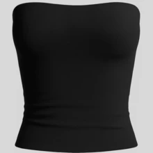 Kit3 Cropped Tube Top Tube Bandeau Blouse Basic Women's Lined Suplex Premium Blogger - Kit3 Tube Preta Azul Marrom - View 4