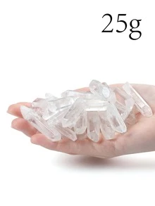QYDCX 25/50/100g Pontas de Cristal de Quartzo Transparente a Granel, Pedras de Cristal de Cura, Forma Assimétrica, Pontas de Quartzo Bruto para Fabricação de Joias, Polimento, Cabochão, Equilíbrio de Energia Reiki