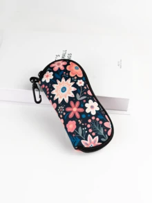 1 pieza Estuche para gafas de moda y colorido, de material duradero, estuche suave y portátil para anteojos de sol para viajes y deportes, caja compacta y protectora para almacenamiento de gafas de automóvil