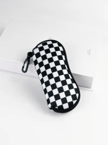 1 pieza Estuche para gafas de moda y colorido, de material duradero, estuche suave y portátil para anteojos de sol para viajes y deportes, caja compacta y protectora para almacenamiento de gafas de automóvil