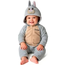 Mameluco con gorro bordado sin pie Disney - Gris Claro - Ver 7