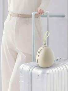 便携式旅行 U 型枕头收纳袋，颈枕袋，紧凑型旅行颈枕便携袋，适用于飞机火车旅行快速释放扣连接到行李钱包背包，不含枕头，返校，旅行度假必备 - 彩色 - 查看 3