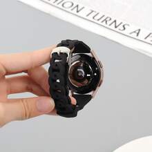 20mm 22mm 1pc Watch Strap Compatible With Samsung Galaxy Watch 4 5 6 Classic 40mm 44mm Gear S3 Silicone Bracelet Galaxy Watch 5 Pro 45mm, Band Compatible With Galaxy Watch Active 3/2/Gear S3/Amazfit Bip Bracelet Hua Wei Watch GT 2/3 Pro Bands - Black - View 7