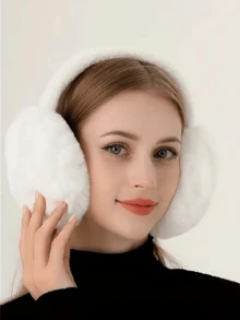 2PCS/1pc Unisex Solid Color Earmuffs - Soft Plush Ear Warmer,Snowy Women Earmuffs , Foldable Ear Muffs, Women Cute Ear Covers Adjustable Headband With Fuzzy Thermal Lined Comfortable Coldproof Earmuffs For Winter Outdoor,Taking Photos At A Party,Outdoor Earmuffs.Winter Accessories Fall - B - View 8