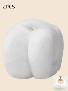 2PCS/1pc Unisex Solid Color Earmuffs - Soft Plush Ear Warmer,Snowy Women Earmuffs , Foldable Ear Muffs, Women Cute Ear Covers Adjustable Headband With Fuzzy Thermal Lined Comfortable Coldproof Earmuffs For Winter Outdoor,Taking Photos At A Party,Outdoor Earmuffs.Winter Accessories Fall - B - View 19
