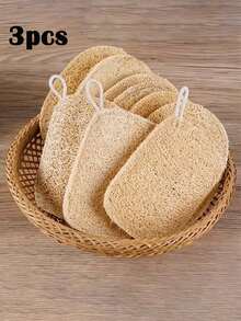 1-10Pcs Natural Loofah Exfoliating Body Scrub - Gentle Shower & Bath Sponge For Men And Women, Daily Use Or Kitchen Cleaning - Multicolor - View 11