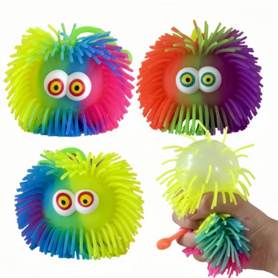 1/2/4个装彩色泡泡挤压感官球，减压玩具，舒缓压力玩具，捏捏乐感官球，可填充礼品袋，派对小礼物，挤压玩具，解压玩具，生日礼物