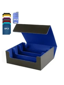 1800 张/盒大容量卡盒适用于桌面游戏、集换式卡牌、卡片、MTG 卡牌（带分隔器）-彩色卡片 - 彩色 - 查看 9