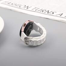 20mm 22mm 1pc Watch Strap Compatible With Samsung Galaxy Watch 4 5 6 Classic 40mm 44mm Gear S3 Silicone Bracelet Galaxy Watch 5 Pro 45mm, Band Compatible With Galaxy Watch Active 3/2/Gear S3/Amazfit Bip Bracelet Hua Wei Watch GT 2/3 Pro Bands - White - View 8