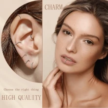 1 pieza Aro de titanio sin costuras ASTM F136 con piedra de zirconia cúbica 5A - Anillo de nariz, septum, cartílago para mujer/hombre, joyería corporal hipoalergénica adecuada para regalos de cumpleaños, San Valentín, Navidad