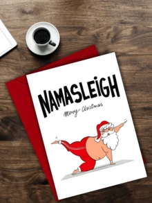 1pc Christmas Greeting Card With Envelope, Cute Santa Claus Card, Suitable As Christmas Gift For Family, Colleagues, Friends, Son, Daughter - Multicolor - View 6