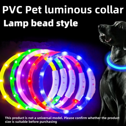 1 pezzo Collare luminoso per cani ricaricabile USB, con 3 modalità di illuminazione, luci luminose per la notturna, collare illuminato regolabile, per garantire la degli animali domestici, adatto per cani e gatti di piccola e grande taglia, adatto per mamme di gatti, mamme di cani, amanti dei gatti