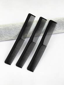 Peine de cola de estilo de peinado de maquillaje negro/Peine de doble cara, peine de salón negro para trenzar/recogidos/maquillaje, kit de peinado, para peluquería, salón de belleza y artículos esenciales de viaje