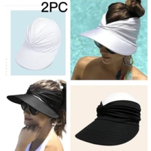 Bộ 4 mũ chống nắng bằng polyester màu trơn, thời trang, đa năng, thanh lịch, phong cách thường ngày, chống gió, chống tia UV, mũ thể thao ngoài trời dành cho nữ - Nhiều màu - Xem 5