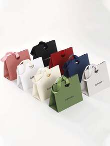 Customized Gift Bags, Thick Luxury Packaging Gift Paper Bags With Ribbons, Customized Jewelry Packaging Personalized Shopping Paper Bags With Logos - 款5 - 查看 4