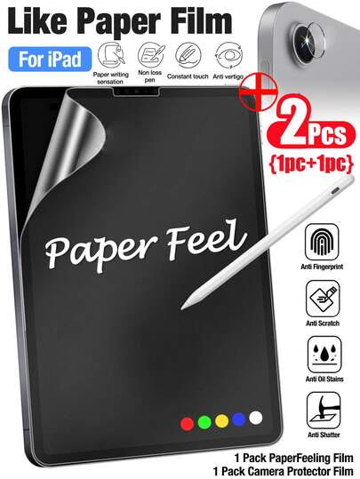 10.9 İnç Ekran Koruyucu (10. Nesil (2022) için), Kağıt Benzeri Dokunuş, Face ID ve Apple Pencil ile Uyumlu, Yüksek Netlik, Çizilmeye Karşı Dayanıklı, Kabarcıksız, Yüksek Şeffaflık, Parmak İzi Bırakmaz, Tablet Ekran Koruyucu (Mini/Air/Pro/11/9/8/7 ile uyumlu)