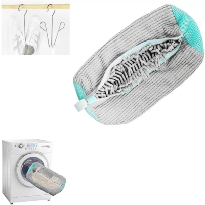 Sacos Lavar Sapato Saco De Viagem Armazenamento Malha Lavanderia Anti Deformação Saco de Lavagem Sapato