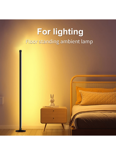 Slimme LED Multi RGB IC Vloer Coner Lamp Music Sync, Moderne 16 Million Changing St ing Mood Verlichting APP Remote Control, DIY Modes Timer Bedroom Gaming Room Living view 10