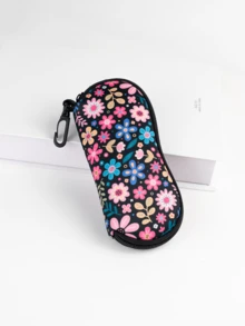 1 pieza Estuche para gafas de moda y colorido, de material duradero, estuche suave y portátil para anteojos de sol para viajes y deportes, caja compacta y protectora para almacenamiento de gafas de automóvil