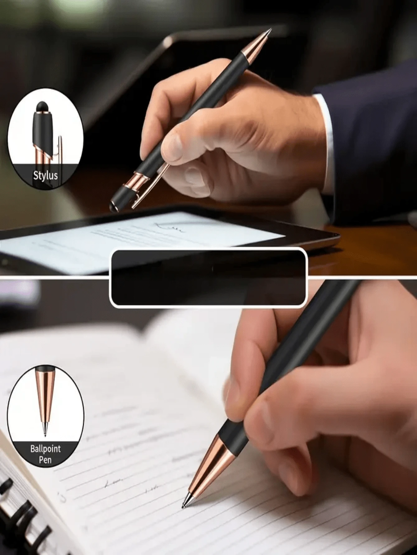 21-55 Stücke/Set Metall Kugelschreiber mit einziehbarer Spitze und Touchscreen-Stylus - Reibungsloser Schreibfluss, rutschfester Griff, kompatibel mit verschiedenen Geräten, inklusive schwarzer Tintenfüllung, geeignet für den täglichen Gebrauch