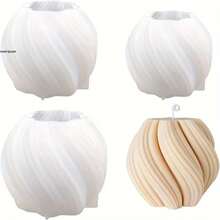1 Pc Of Spiral Silicone Candle Molds, Featuring A Twisted Geometric Pillar Candle Shape With An Asymmetrical Swirl Pattern. Suitable For DIY Candles And Soaps, Handmade Crafts, And Aromatherapy Crafts, Perfect For Thanksgiving Decorations.Suitable For Candle Making, Polymer Clay, Cement Decorations, And Other Home Decor. A Must-Have For Christmas And Thanksgiving Decorations.