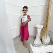 Vestido de Dança Coreografia Cruz Moda Evangélica - Pink - Visão 7
