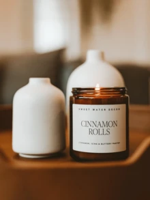 1pc Glass Jar Scented Candle, Autumn Winter Home Decor, Photography Prop, Perfect For Yoga, Camping Essential For Outdoor Lovers, Ideal Birthday, Valentine's, Halloween & Christmas Gift"