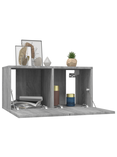 VidaXL TV Wand Units Pcs 60x30x30 Cm Processed Wood Grijs Sonoma view 3