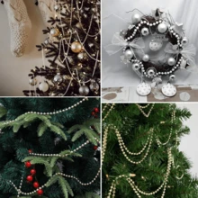 Faux Pearl Strands, Craft Bead Strands, Wedding Ceremony Party Decorations, For Christmas Tree Flowers And Handmade DIY Ornaments