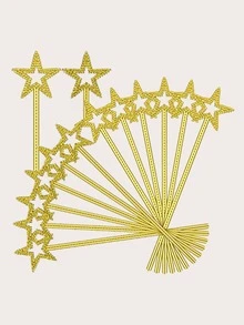 1pc Five-Pointed Star Magic Wand Angel Star Fairy Wand  Stage Performance Costume Props Halloween - Silver - View 6