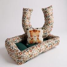 Kit Ninho Redutor + Almofada Amamentação 3pçs Bebê Zoo - Multicolorido - Visão 4